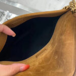Saint Laurent Niki Medium In Suede And Smooth Leather 498894 Coffee